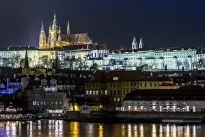 Gothic Architecture Prague Drucke: Prague gothic Castle with Charles Bridge