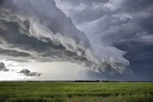 Cloudy Sky Photography Drucke: Prairie Storm Clouds Canada Saskatchewan Dramatic Summer