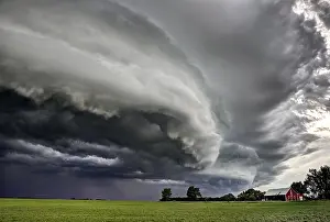 Nimbostratus Cloud Formations Drucke: Prairie Storm Clouds Canada Saskatchewan Dramatic Summer