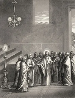 Last Supper Scene Drucke: Prayer after the Last Supper, New Testament