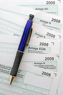 Symbolic Tax Image Drucke: Pre-printed forms, tax declaration