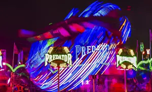 Bavaria Night Shot Drucke: Predator overhead ride in motion