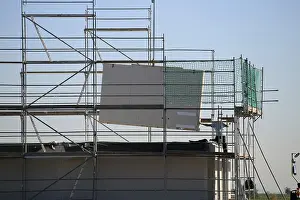 Residential Building Shell Construction Drucke: Prefabricated house under construction