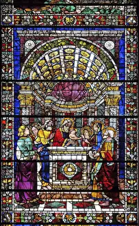 Colorful Church Windows Europe Drucke: Presentation of Jesus in the Temple
