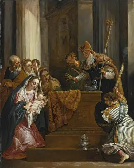 Flemish Artist Paintings Drucke: The Presentation of the Lord in the Temple