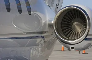 Aviation Industry Symbol Drucke: Private jet and engine abstract