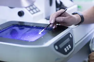 No People In Lab Drucke: Processing of samples in a histology laboratory