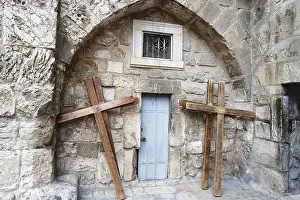 Old Town Tourist Attraction Drucke: Procession of crosses in Jerusalem