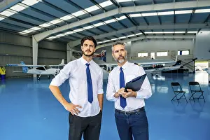Aviation Industry Professionals Drucke: Two professional pilots, an instructor and a student
