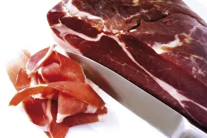 Still Life Studio Shot Drucke: Prosciutto