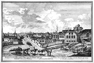 Old Town Depiction Drucke: Prospect in front of the gate of Thiergaertner Thor