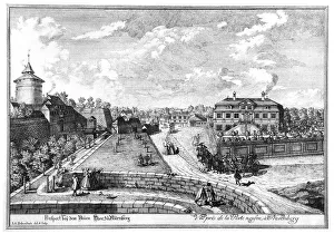 Bavarian Heritage Buildings Drucke: Prospect in front of the New Gate in Nuremberg
