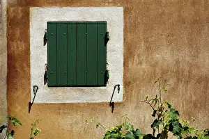 Deserted French Building Drucke: Provence, Window with Vine