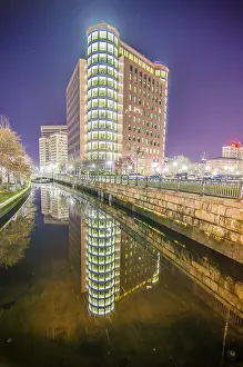 Drucke von Providence Rhode Island von der weit entfernten Seite des Wasserufers Rhode Island Drucke: Providence Rhode Island von der weit entfernten Seite des Wasserufers.