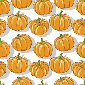 Editable Vector Template Drucke: Pumkins repeating pattern, editable vector template