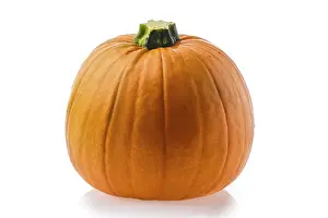 Vegetable Garden Cultivation Drucke: Whole pumpkin isolated on white background