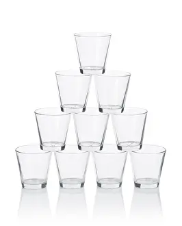 Deserted Studio Background Photo Drucke: A Pyramid made of drinking glasses