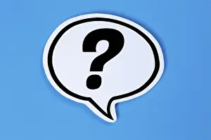 Speech Bubble Communication Concept Drucke: Question Mark Question Questions Help Problem Information Support in Speech Bubble Communication Concept Talk