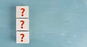 Question Mark Symbol Drucke: Question marks on wooden cubes