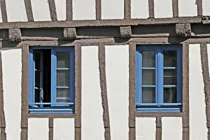 Historic French Architecture Drucke: Quimper, half-timbered
