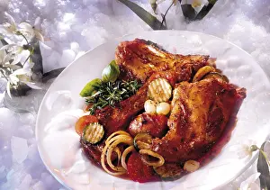 Studio Still Life Photography Drucke: Rabbit provencale