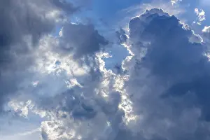 Cloudy Blue Sky Drucke: Rain clouds, blue sky