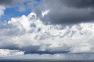 Northern Europe Coastal Scenes Drucke: Rain clouds over the North Sea