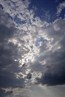 Middle Franconia Drucke: Rain clouds with sun rays, Eckental