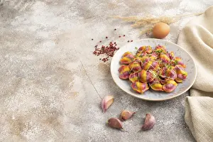 Rainbow Dumplings Drucke: Rainbow colored dumplings with pepper