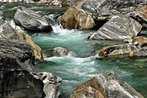 Central European Rivers Drucke: Rapids of a river surrounded by rocks