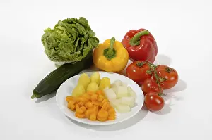 Vegetable Plant Images Drucke: Raw and cooked vegetable