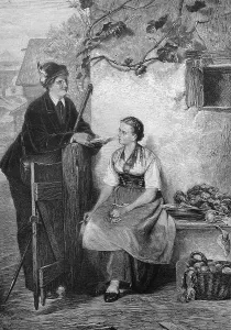 Leser, historische Illustration, 1877