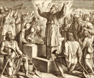 Julius Schnorr Von Carolsfeld Drucke: Rebuilding the Jerusalem Temple