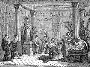 Ancient Rome Reconstruction Drucke: Reception in the Atrium of the Roman Consul