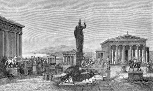 Abandoned Castles In Greece Drucke: Reconstruction of the Acropolis of Athens