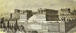 UNESCO World Heritage Site Turkey Drucke: Reconstruction of the altar building