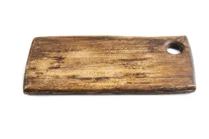Isolated Kitchen Utensil Drucke: Empty rectangular wooden cutting board isolated on white background