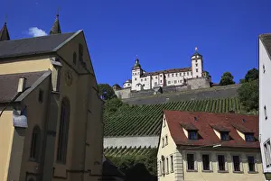 Deserted Church Building Germany Drucke: Rectory at St Burkard's Basilica