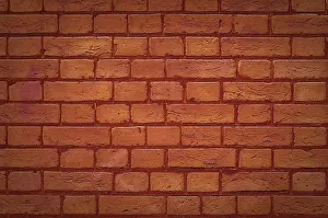 Red Brick Wall Background Drucke: Red brick wall landscape background pattern