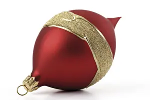 Decorative Christmas Ornament Drucke: Red Christmas tree bauble