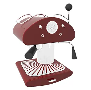 Text Free Space For Copying Drucke: Red and chrome espresso coffee machine