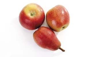 Fresh Apples Drucke: Red fruit, apples and a pear