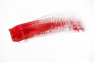 Stationery Office Supplies Drucke: Red paint brush stroke effect