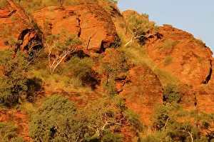 Western Australia Rock Formations Drucke: Red rock formation in the evening light