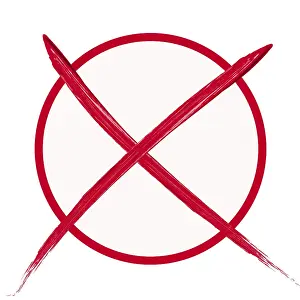Deserted Parliament Illustration Drucke: Red voting cross