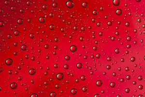 Deserted Town View Drucke: Red water drops texture. Abstract background