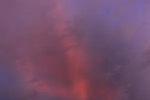 Evening Sky Germany Drucke: Reddish clouds in the evening sky