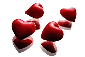 Symbolic Heart Image Drucke: Reflected hearts