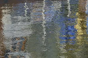 North German Coastline Drucke: Reflection, colourful reflections on the water surface