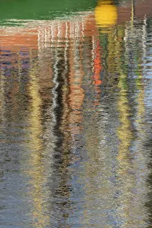 North German Coastal Landscapes Drucke: Reflection, colourful reflections on the water surface